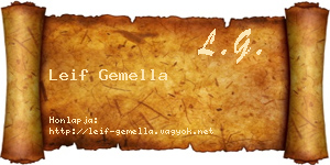 Leif Gemella névjegykártya